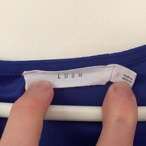 Lush brand size small blue flowy mini dress - Picture 2 of 3